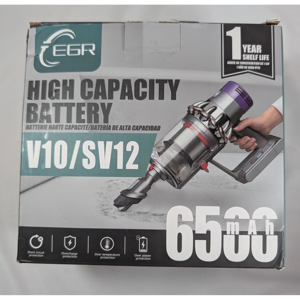 EGR 6500mAh Battery for Dyson V10 SV12 Animal Absolute Motorhead 25.2V Li-ion
